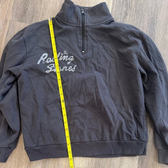 Rolling Stones Half Zip Sweatshirt XS – Checkered Tongue Graphic Pullover - Picture 4 of 5